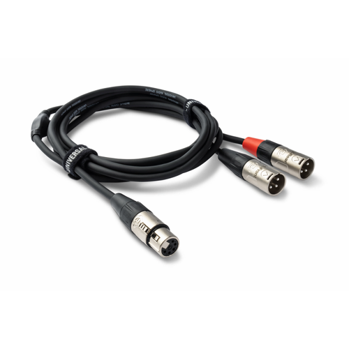 UA 10' Sphere Microphone Cable with 5-Pin XLRF and Dual 3-Pin XLRM Connectors