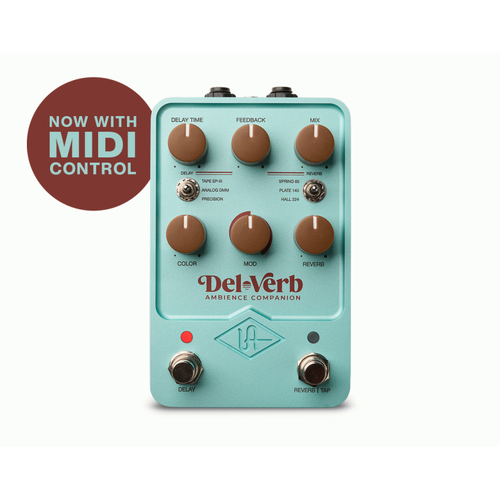 UAFX Delay Reverb Ambience FX Pedal with Vintage Effects and Tap Tempo