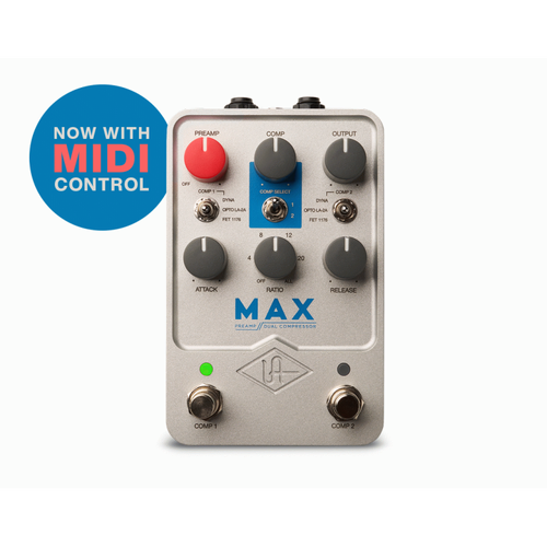 UA Max Preamp & Dual Compressor FX Pedal with Studio Effects and Customizable Footswitches