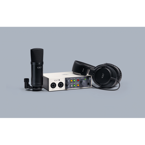 UA Volt 2 USB Recording Studio Pack with Microphone, Headphones, XLR Cable, and Mic Stand Mount