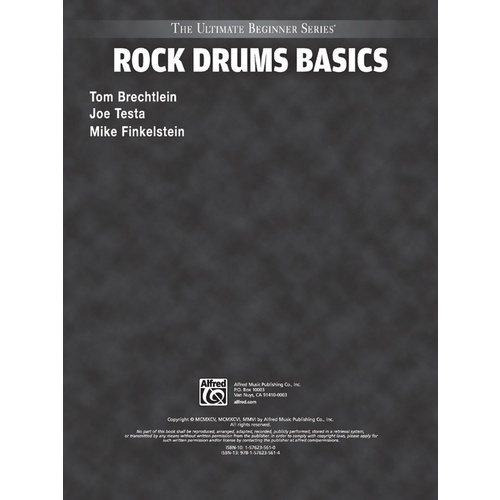 Ultimate Beginner Rock Drums Basics Book with CD