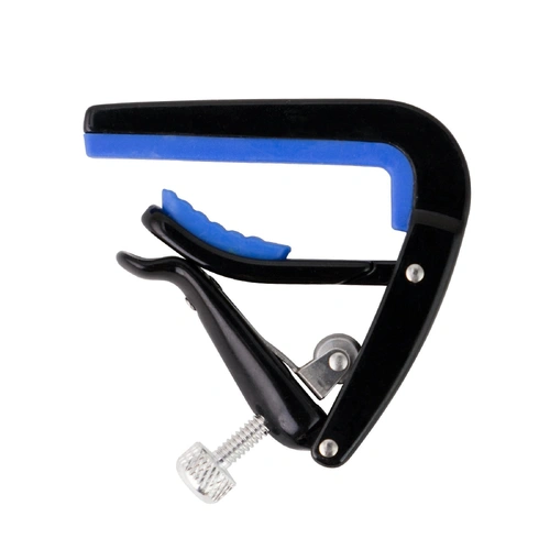 Tiki Adjustable Roller Ukulele Capo Black with Protective Rubber Grips