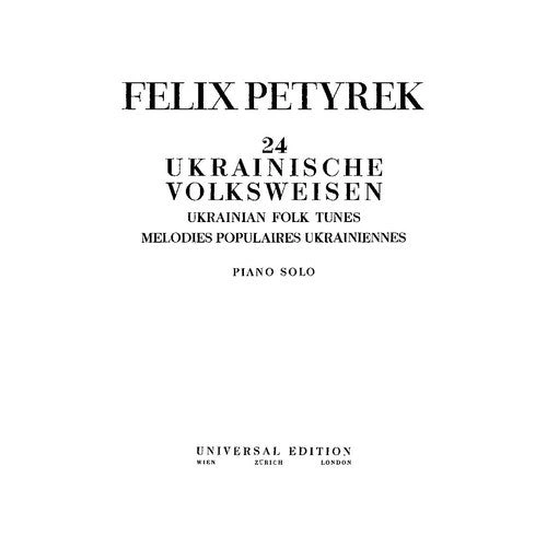 24 Ukrainian Folk Tunes for Piano Sheet Music