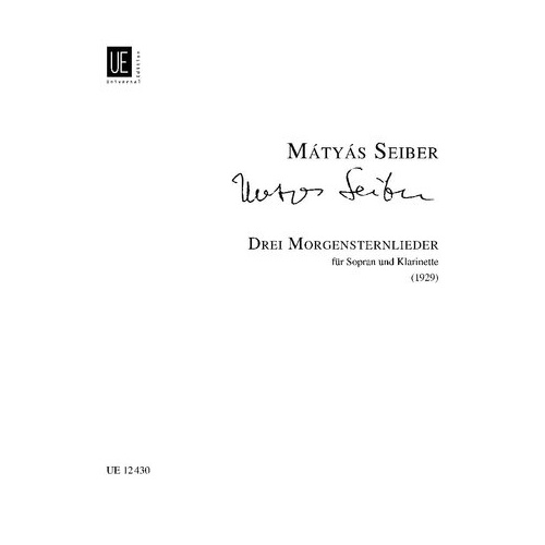 Seiber - 3 Morgensternlieder for Soprano/Clarinet, Universal Edition, 1 Page