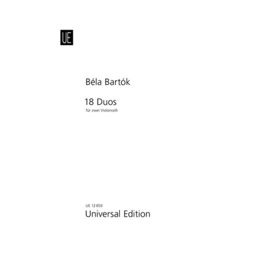 18 Duets for 2 Cellos - Cello Sheet Music by Bela Bartók