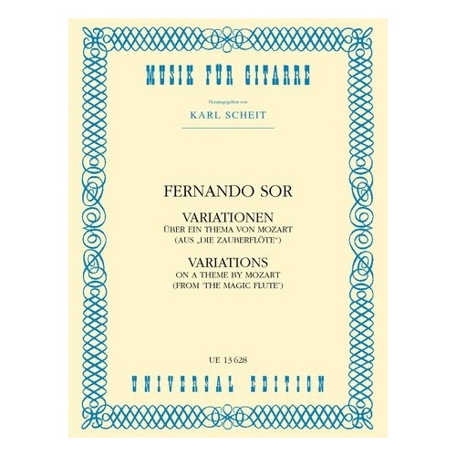 Fernando Sor - Variations on a Theme of Mozart Op. 9 for Guitar