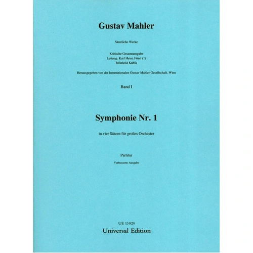 Mahler Symphony No. 1 Full Score - Universal Edition