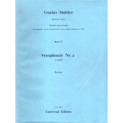 Mahler Symphony No. 2 C Major Full Score - Universal Edition