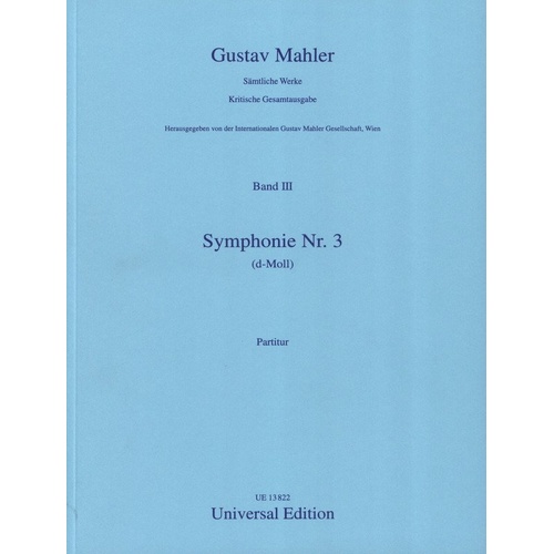 Mahler - Symphony No. 3 Full Score, Universal Edition, 1 Page