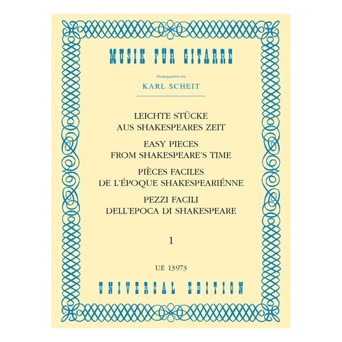 Easy Pieces from Shakespeare's Time for Guitar by Karl Scheit