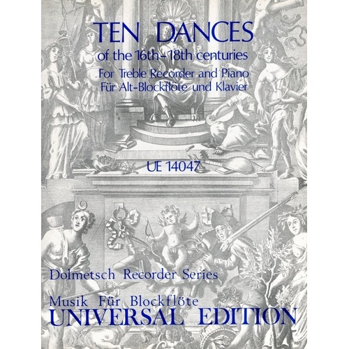 10 Dances of 16th to 18th Centuries for Treble Recorder and Piano
