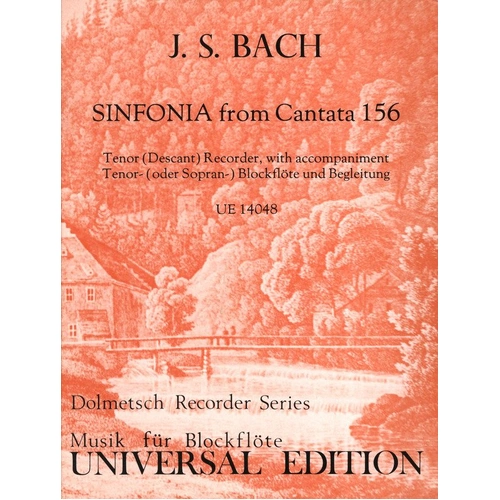 Bach - Sinfonia from Cantata 156 for Tenor/Descant Recorder and Piano