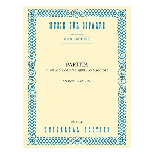 Partita for Guitar by Universal Edition - 1 Page