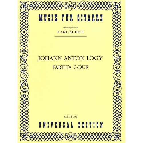 Logy - Partita in C Major for Guitar by Johann Anton Logy