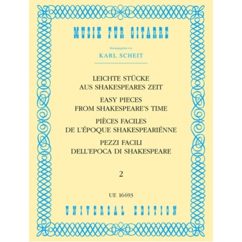 Easy Pieces From Shakespeares Time Book 2 