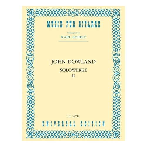 Dowland - Solo Works Volume 2 for Guitar, Ed. Scheit, Universal Edition, 1 Page