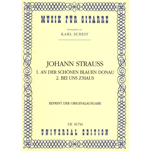 Strauss - 2 Waltzes for Guitar: Blue Danube & At Our House