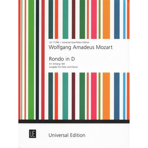 Mozart - Rondo D Maj K Anh 184 Flute/Piano (Softcover Book)