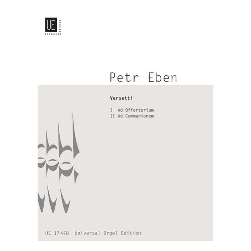 Eben - Versetti 1 and 2 for Organ, Universal Edition, 1 Page