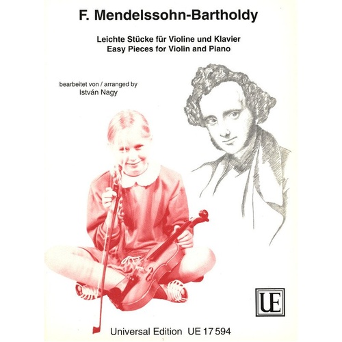 Mendelssohn Easy Pieces for Violin and Piano, Arranged by Istvan Nagy, Universal Edition, 1 Page