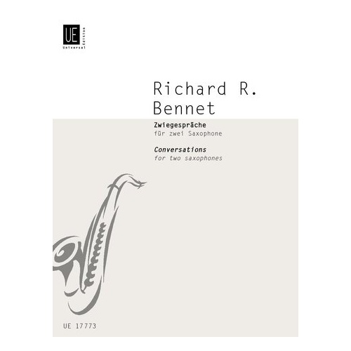 Bennett - Conversations for 2 Saxophones, Saxophone Duet, Universal Edition, 1 Page
