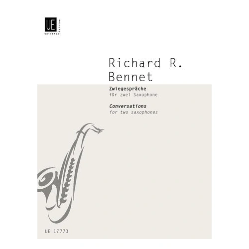 Bennett - Conversations for 2 Saxophones, Saxophone Duet, Universal Edition, 1 Page