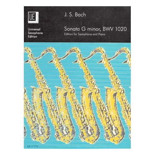 Bach - Sonata G Minor BWV 1020 for Saxophone/Piano Arranged by John Harle