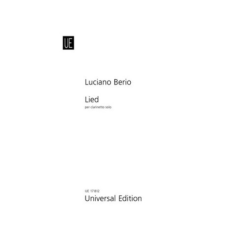 Berio Lied for Clarinet Solo - Universal Edition