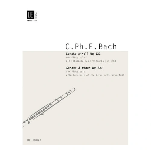 Sonate Wq 132 for Flute - Carl Philipp E. Bach Sheet Music Edition