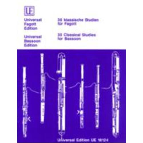30 Classical Studies For Bassoon (Softcover Book)