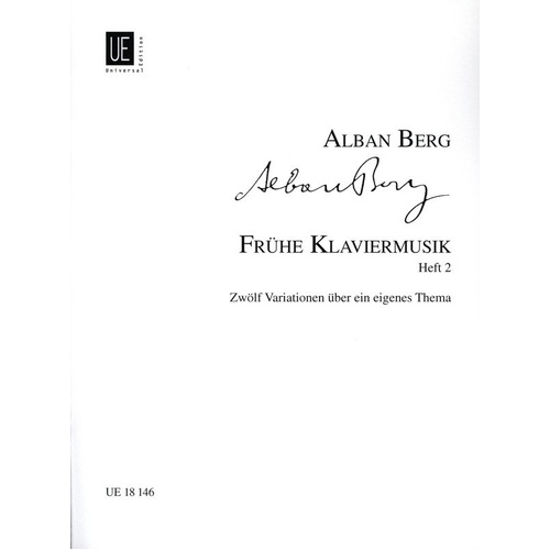 Berg: Early Piano Music Variations on a Theme by Alban Berg, Vol. 2, Universal Edition, Piano, 1 Page