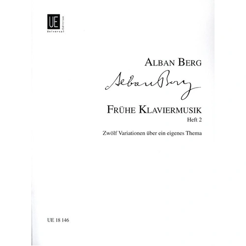 Berg - Early Piano Music Variations on a Theme by Alban Berg Vol. 2 for Piano, Universal Edition, 1 Page