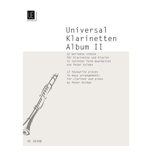 Universal Clarinet Album Vol 2 for Clarinet and Piano by Peter Kolman