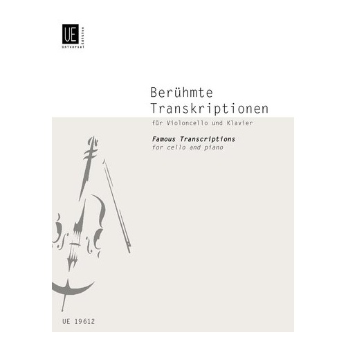 Famous Transcriptions for Cello and Piano by Universal Edition