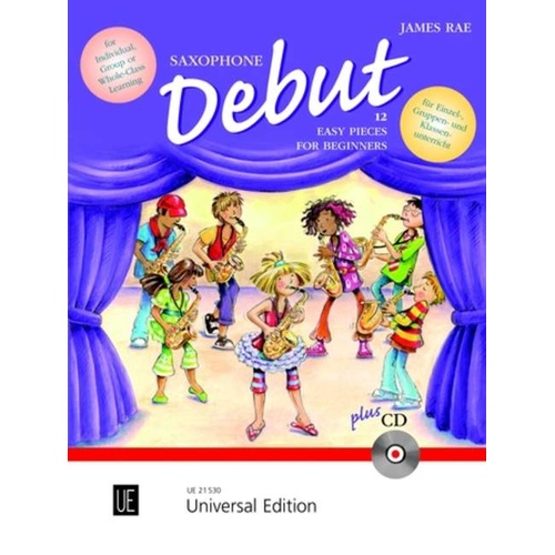 Saxophone Debut 12 Easy Pieces for Beginners Book with CD