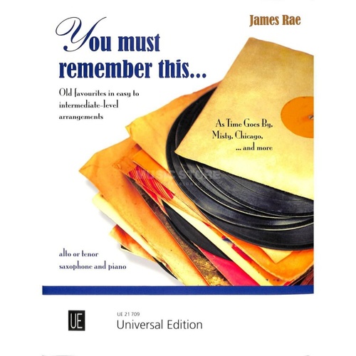 You Must Remember This Saxophone and Piano Sheet Music by James Rae