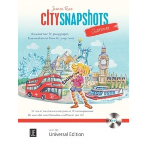 City Snapshots For 1 Or 2 Clarinets/Piano Book/CD (Softcover Book/CD)