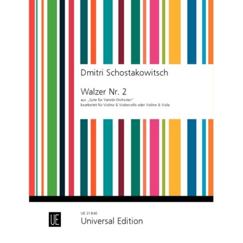 Shostakovich - Waltz No 2 For Violin/Cello Or Violin/Viola Softcover Book (Cello|Violin)