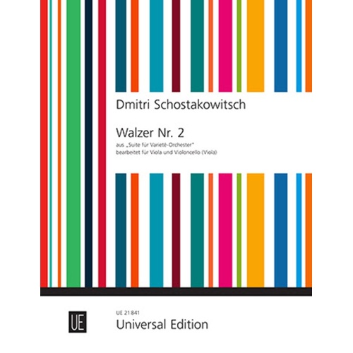 Shostakovich - Waltz No 2 For 2 Violas Or Viola/Cello Softcover Book (2 Violas)