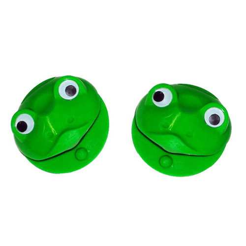 Mano Percussion Green Frog Face ABS Castanets