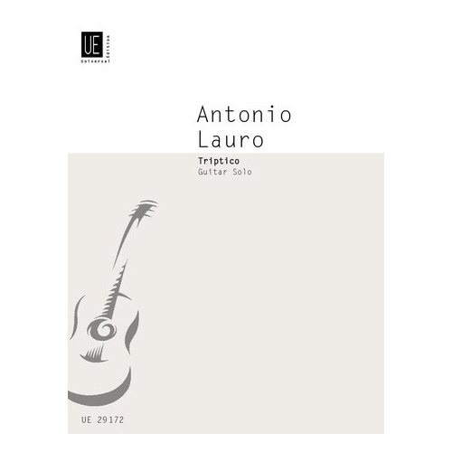 Lauro - Triptico for Guitar by Antonio Lauro, Universal Edition, 1 Page