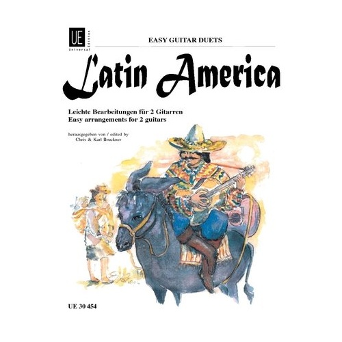 Latin America Folk Songs and Dances for 2 Guitars - Guitar Duet by Chris Bruckner & Karl Bruckner, Universal Edition, 1 Page
