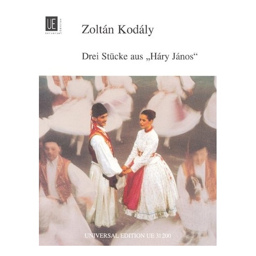 Kodaly - Three Pieces from Hary Janos for Piano by Zoltan Kodaly, Arranged by Andor Foldes, Universal Edition, 1 Page