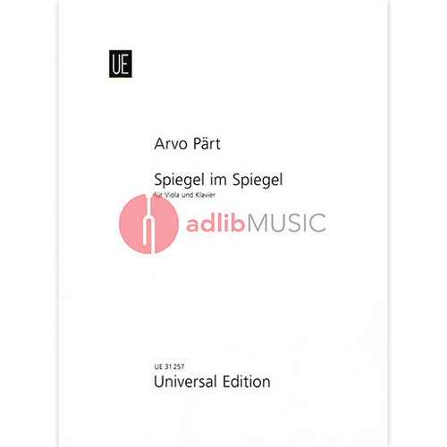 Spiegel im Spiegel for Viola and Piano Sheet Music