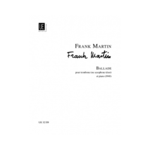 Ballade for Trombone and Piano - Trombone Sheet Music, Solo Parts for Trombone and B Flat Tenor Sax