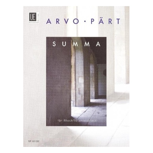 Summa for Recorder Quartet by Arvo Part