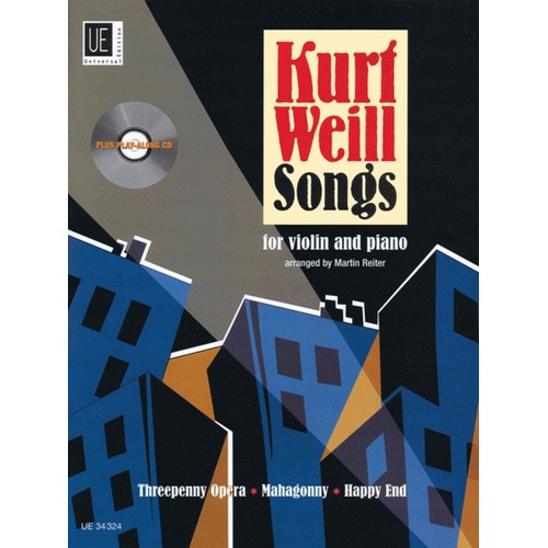 Kurt Weill Songs Arr Reiter Violin Piano Book/CD 