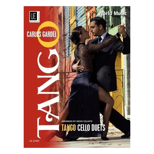 Tango Cello Duets by Carlos Gardel, Arranged by Diego Collatti, Universal Edition, Suitable for Middle-Grade Cellists, 1 Page
