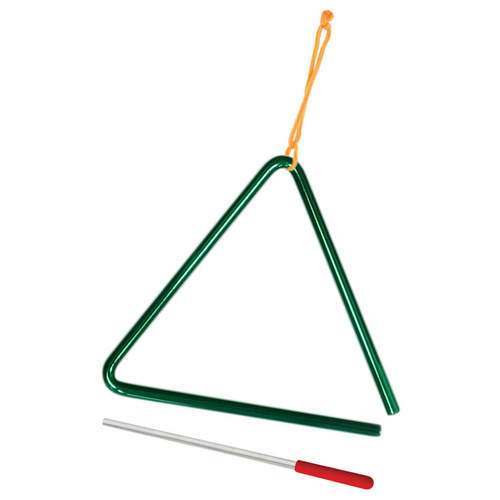 Powerbeat 6 Inch Green Triangle with Beater