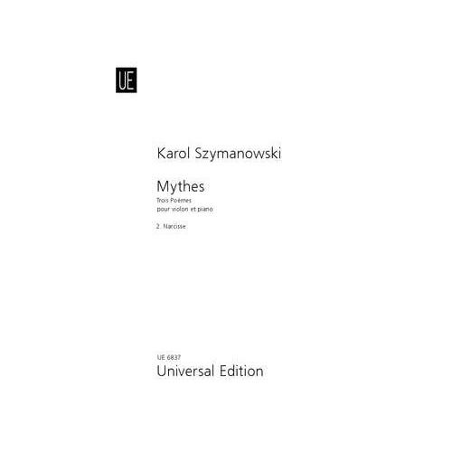 Mythes Op. 30 No. 2 Narcisse for Violin by Karol Szymanowski, Universal Edition, 1 Page